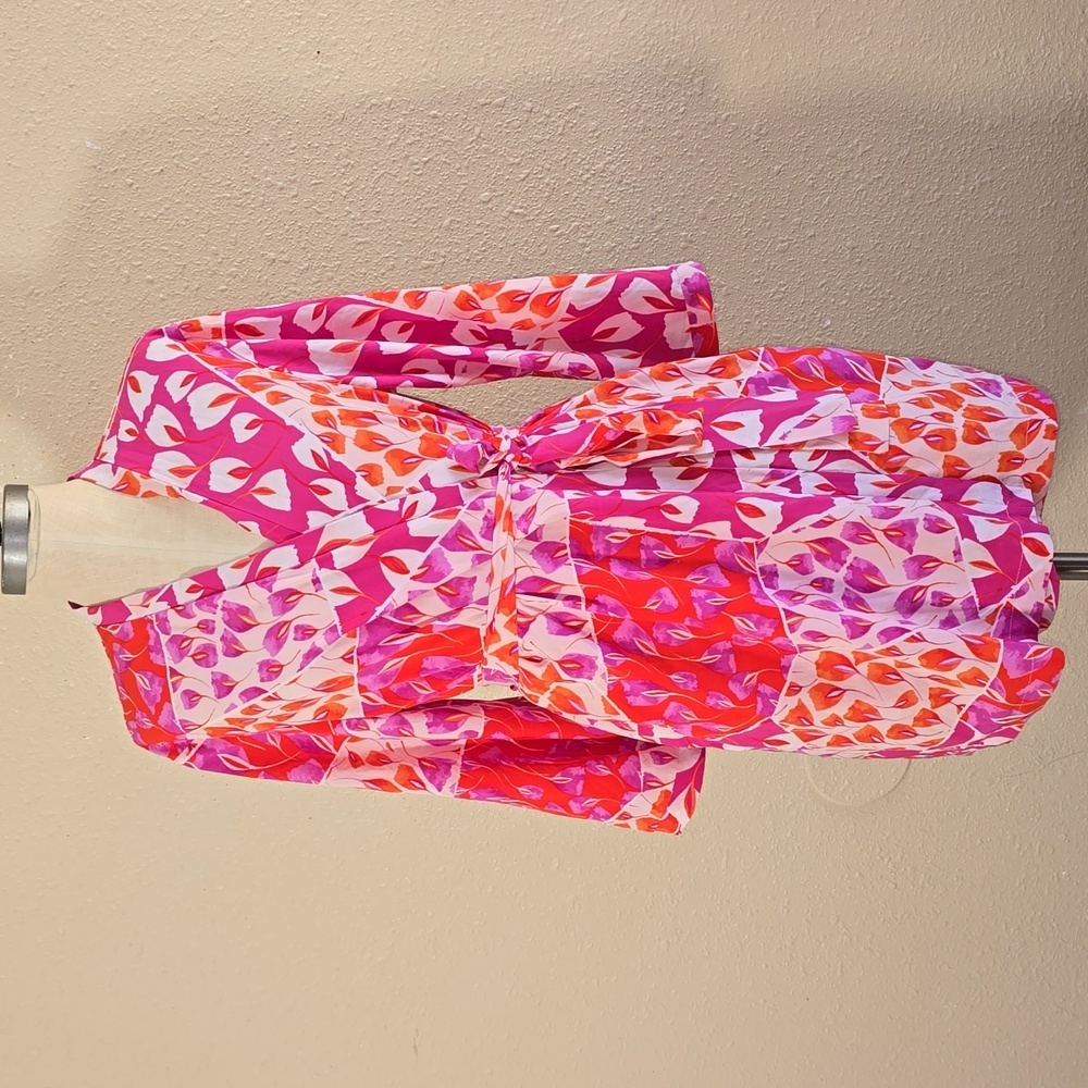 Natori Floral Print Mini Robe